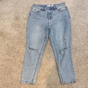 Classic Blue Distressed Women's Jeans